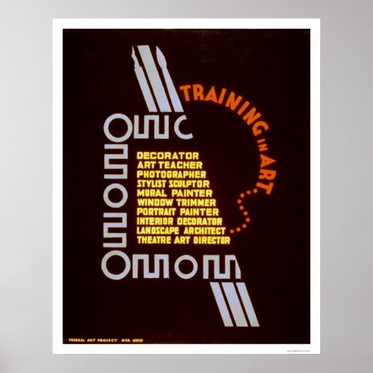 Opleiding in artikel 1937 WPA Poster (Voorkant)