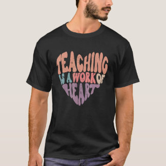 Opleiding in de nasleep is een werk van hart terug t-shirt
