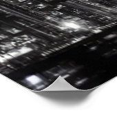Opleiding in de stad 's nachts | AI Art Poster (Hoek)