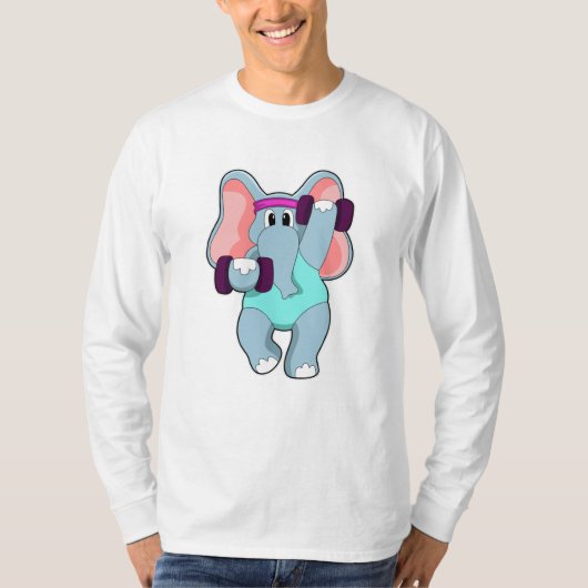 Opleiding in Sterkte met Dumbbells T-shirt (Voorkant)