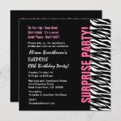 OPLEIDING Jaar van de dag Roze en Zwarte Zebra V05 Kaart (Voorkant / Achterkant)