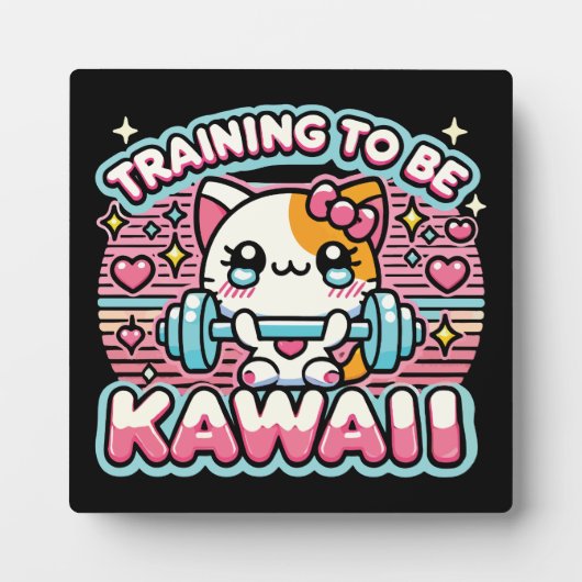 Opleiding om Kawaii te zijn - Schattige Funny Anim Fotoplaat (Voorkant)