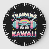 Opleiding om Kawaii te zijn - Schattigee Funny Ani Grote Klok (Voorkant)