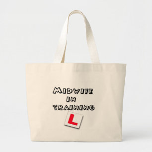 opleiding tot verloskundige grote tote bag
