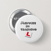 opleiding tot verloskundige ronde button 5,7 cm (Voorkant /achterkant)