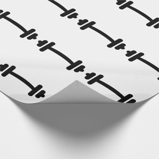 Opleiding van Barbell dumbbels Cadeaupapier (Hoek)