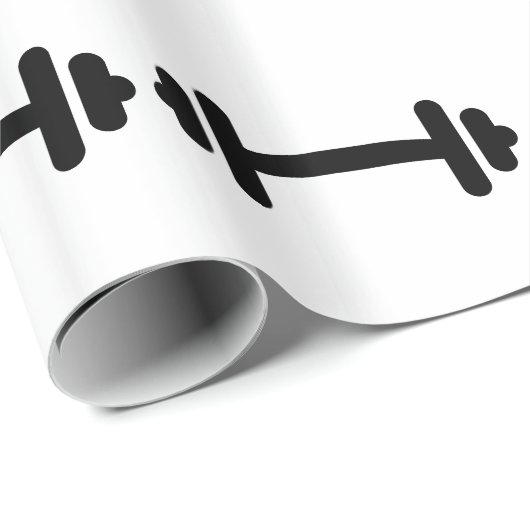 Opleiding van Barbell dumbbels Cadeaupapier (Rol Hoek)