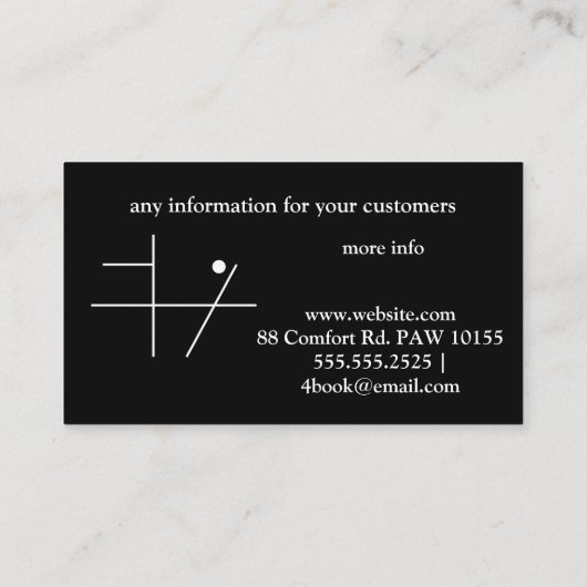 opleiding van berghonden / redding visitekaartje (Achterkant)