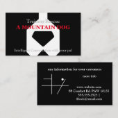 opleiding van berghonden / redding visitekaartje (Voorkant / Achterkant)