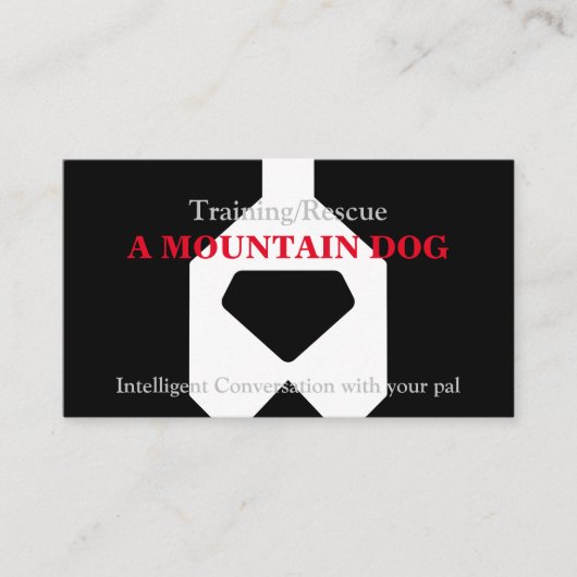 opleiding van berghonden / redding visitekaartje (Voorkant)