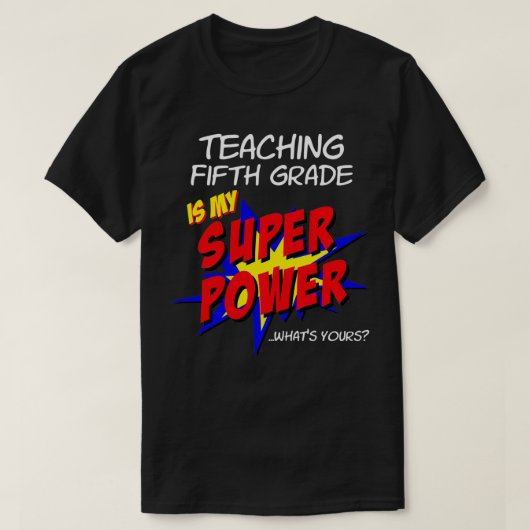 Opleiding van de vijfde klas Superpower Co. T-shirt (Design voorkant)
