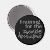Opleiding van de Zombie Apocalypse Funny Magneet (Voorkant / Achterkant)