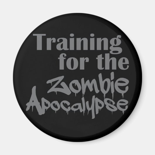 Opleiding van de Zombie Apocalypse Funny Magneet (Voorkant)