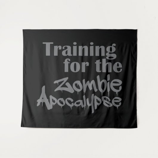 Opleiding van de Zombie Apocalypse Funny Wandkleed (Voorkant (horizontaal))
