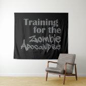 Opleiding van de Zombie Apocalypse Funny Wandkleed (In Situ (horizontaal))