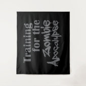 Opleiding van de Zombie Apocalypse Funny Wandkleed (Voorkant)