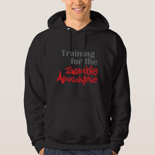 Opleiding van de Zombie Apocalypse Funny Workout Hoodie (Voorkant)