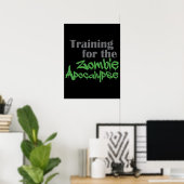 Opleiding van de Zombie Apocalypse Funny Workout Poster (Thuiskantoor)