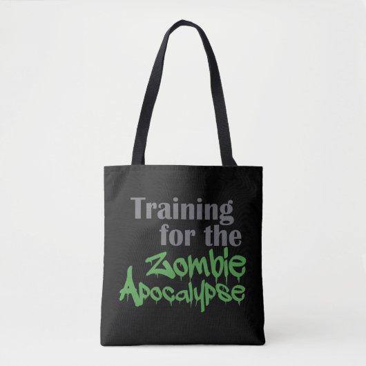 Opleiding van de Zombie Apocalypse Funny Workout Tote Bag (Voorkant)