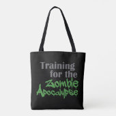Opleiding van de Zombie Apocalypse Funny Workout Tote Bag (Achterkant)