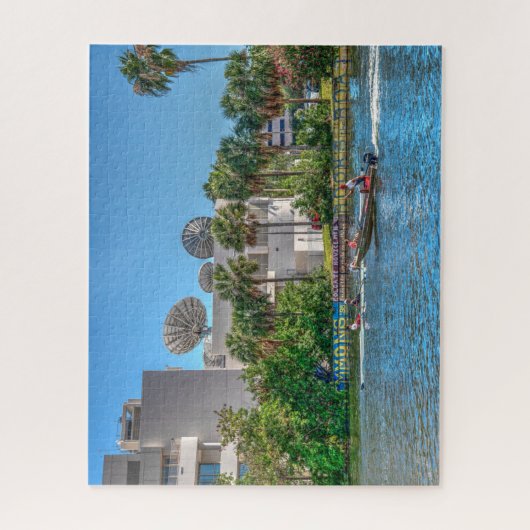 Opleiding van het rijdend personeel op de waterweg legpuzzel (Verticaal)