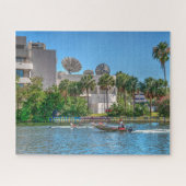 Opleiding van het rijdend personeel op de waterweg legpuzzel (Horizontaal)