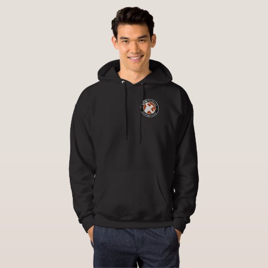 Opleiding van mannen (zwart) hoodie (Voorkant volledig)