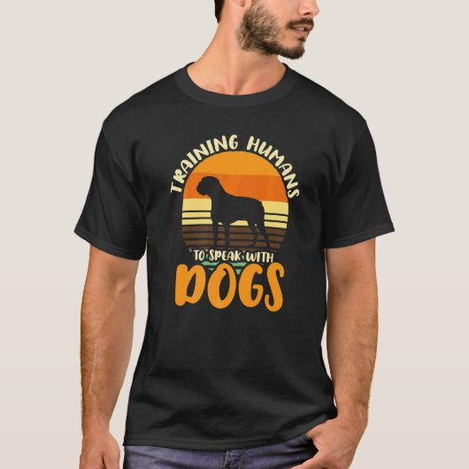 Opleiding van mensen om met honden te spreken t-shirt (Voorkant)