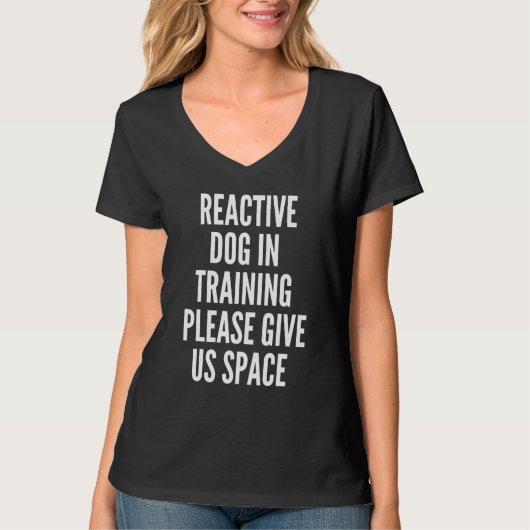 Opleiding van reactieve honden en honden in prog. t-shirt (Voorkant)