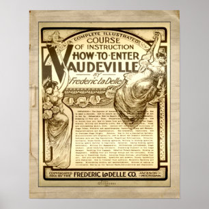  opleiding Vaudeville Adverteren Poster