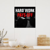 Opleiding voor hard werken maakt geen deel uit van poster (Keuken)