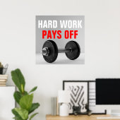 Opleiding voor hard werken maakt geen deel uit van poster (Thuiskantoor)