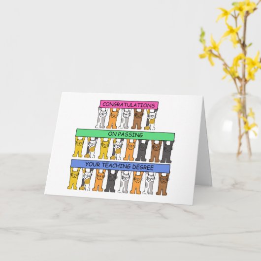 Opleidingsgraad Gefeliciteerd Kaart (Gele Bloem)