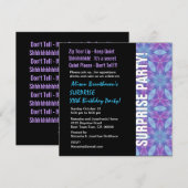 OPLEIDINGSJAAR Paars en blauw Floral V055 Kaart (Voorkant / Achterkant)