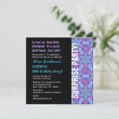 OPLEIDINGSJAAR Paars en blauw Floral V055 Kaart (Staand voorkant)