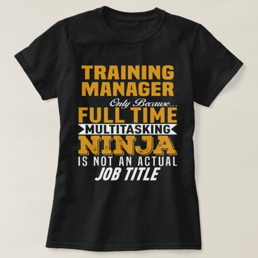Opleidingsmanager T-shirt (Design voorkant)