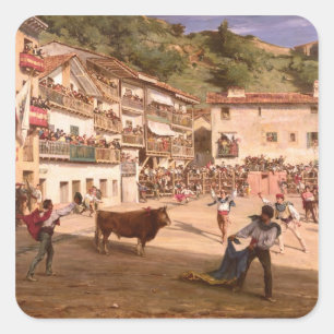 Opleidingsstrijd in Biskaje, 1869 Vierkante Sticker