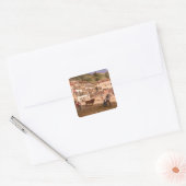 Opleidingsstrijd in Biskaje, 1869 Vierkante Sticker (Envelop)