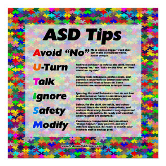 Opleidingstips voor autisme poster
