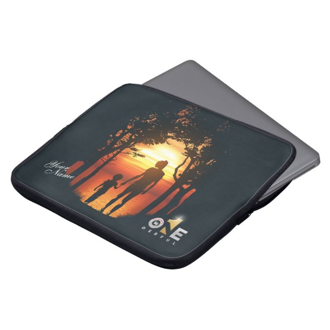 Oplettende Ouderdag | Moederdag - 15 inch Laptop Sleeve (Voorkant top)