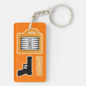 Oplichter Mugshot Sleutelhanger (achterkant)