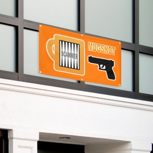 Oplichter Mugshot Spandoek (Buitenkant Gebouw)