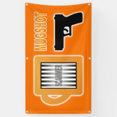 Oplichter Mugshot Spandoek (Verticaal)