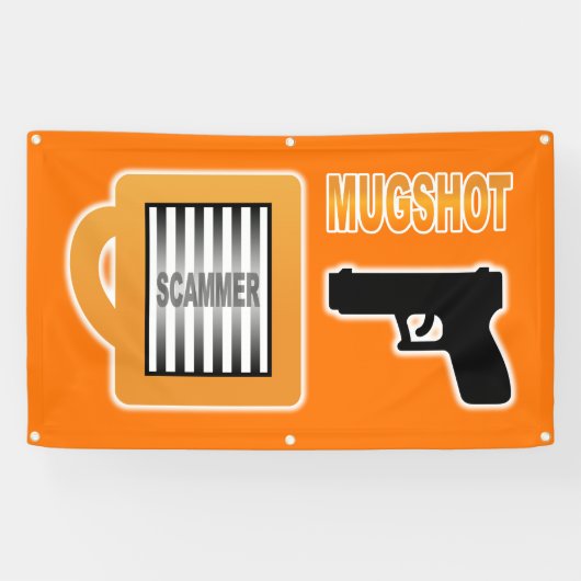 Oplichter Mugshot Spandoek (Horizontaal)