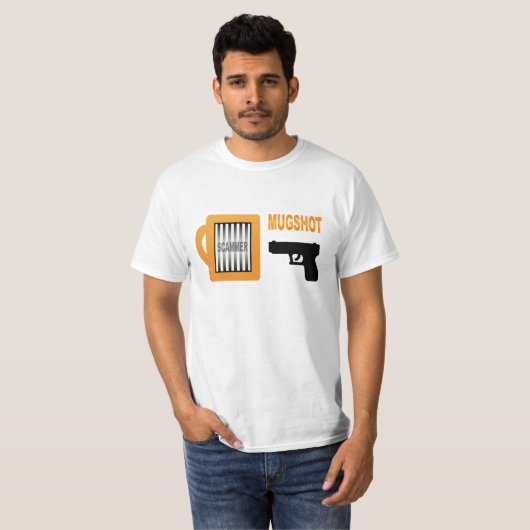 Oplichter Mugshot T-shirt (Voorkant volledig)