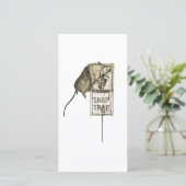 Oplichters, wees gewaarschuwd feestdagenkaart (Staand voorkant)