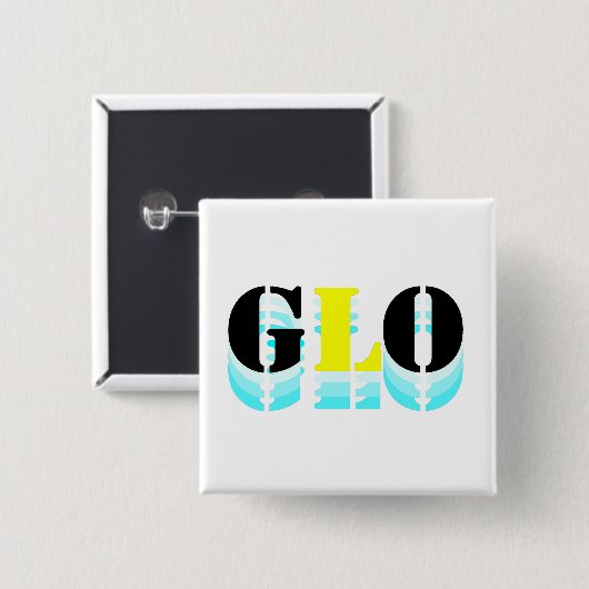 Oplopend GLO Vierkante Button 5,1 Cm (Voorkant /achterkant)