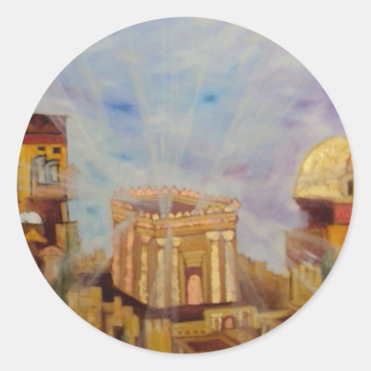 Oplopend naar Jerusalem Ronde Sticker (Voorkant)