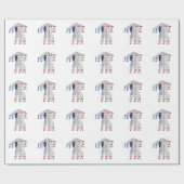 Oplopend Patriotisme: I Love USA Perspectief Kunst Cadeaupapier (Vlak)