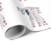 Oplopend Patriotisme: I Love USA Perspectief Kunst Cadeaupapier (Rol Hoek)